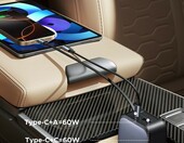 UGREEN Nexode 60 W – ładowarka samochodowa 3 porty ze zwijanym kablem USB-C – zdjęcie 2