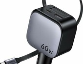 UGREEN Nexode 60 W – ładowarka samochodowa 3 porty ze zwijanym kablem USB-C – zdjęcie 4