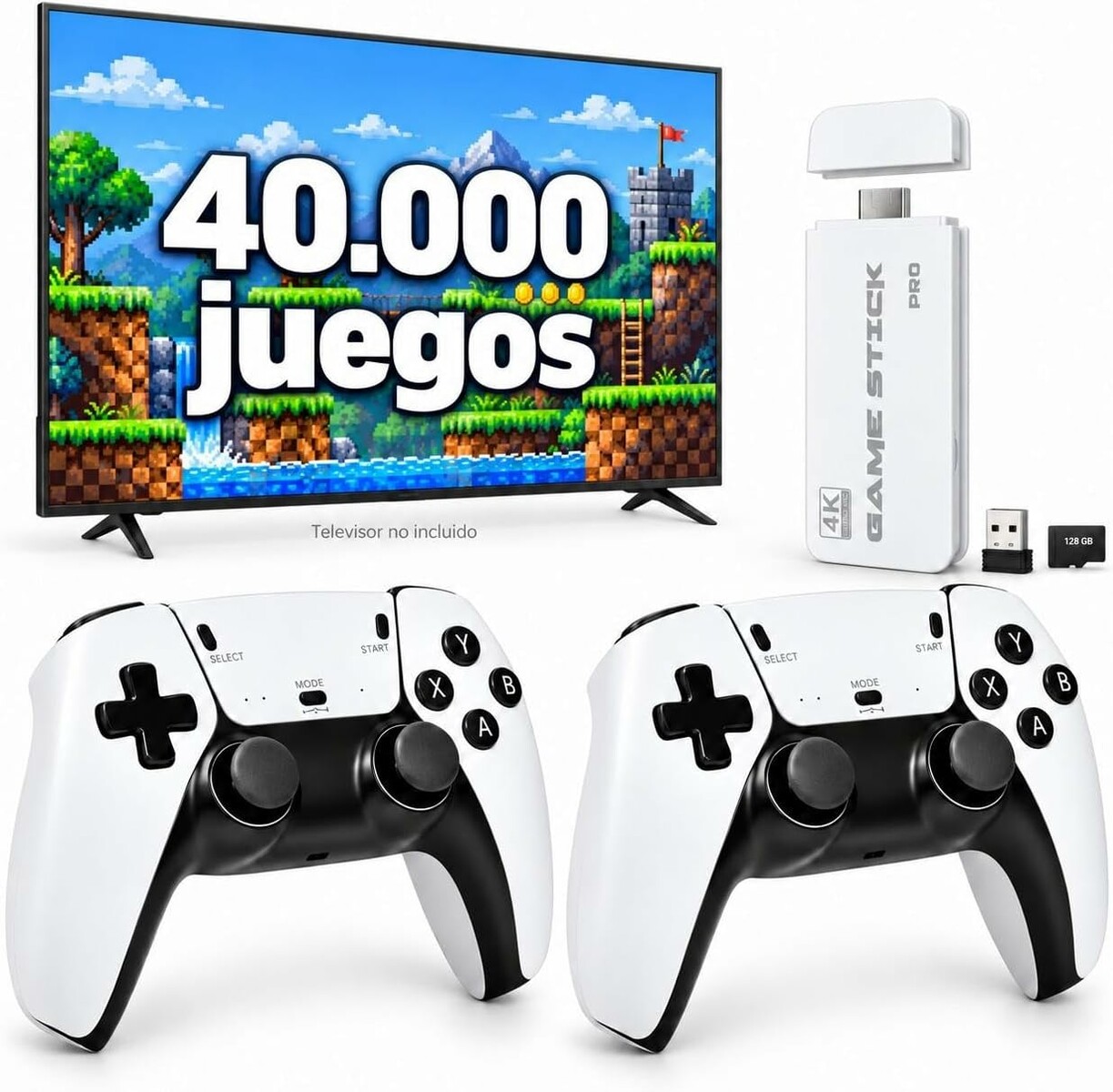 Genzo konsola retro HDMI 40000 gier, 2 kontrolery bezprzewodowe, 23 emulatory