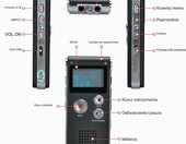 COVVY Dyktafon Cyfrowy 8 GB – rejestrator głosu z odtwarzaczem MP3 – zdjęcie 4
