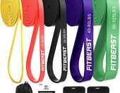 FitBeast Zestaw 5 Taśm Oporowych – opór 5-125 LB, torba, zaczep na drzwi – zdjęcie 1