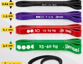 Sensei Zestaw 4 Taśm Oporowych – opór 1-40 kg, worek, plan treningowy – zdjęcie 2