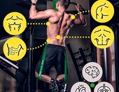 Sensei Zestaw 4 Taśm Oporowych – opór 1-40 kg, worek, plan treningowy – zdjęcie 4