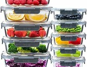 Igluu Meal Prep Zestaw 10 Szklanych Pojemników – 370 i 1050 ml – zdjęcie 1