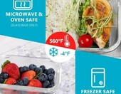 Igluu Meal Prep Zestaw 10 Szklanych Pojemników – 370 i 1050 ml – zdjęcie 3