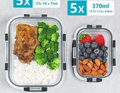 Igluu Meal Prep Zestaw 10 Szklanych Pojemników – 370 i 1050 ml – zdjęcie 4