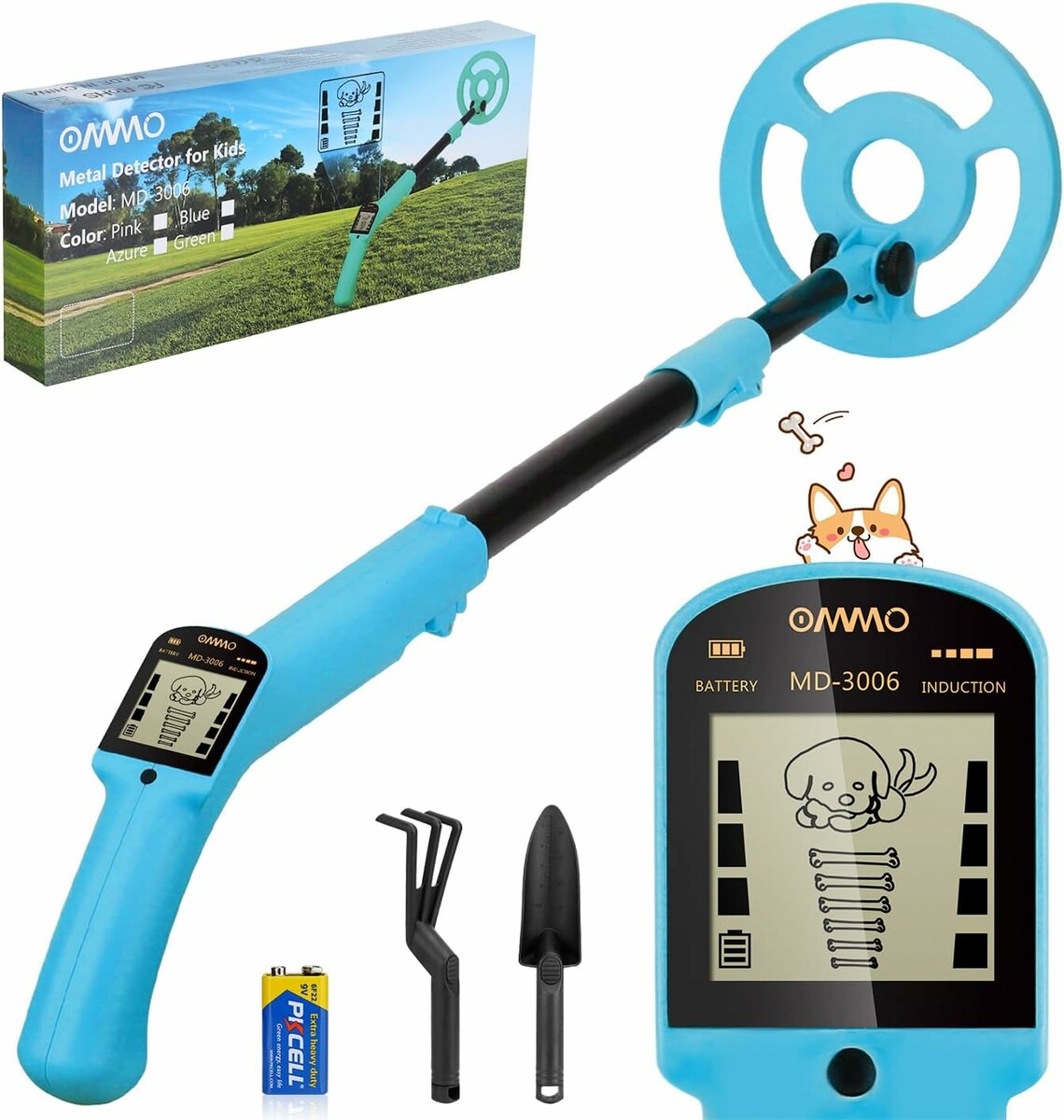 OMMO MD-3006 Wykrywacz Metali dla Dzieci – regulowany, wodoodporna cewka