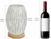 Comely Lampa Stołowa Metal i Drewno E27 – nowoczesna, biała – zdjęcie 4