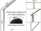 LQWELL Lampa Biurkowa LED z Podwójną Głowicą – 5 barw, 10 poziomów jasności – zdjęcie 3