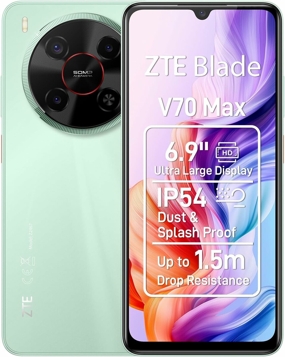 ZTE Blade V70 Max 4/128 GB – smartfon 6,9 cala, 6000 mAh, zielony