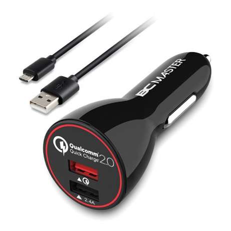 Szybka samochodowa ładowarka 2x USB quick charge