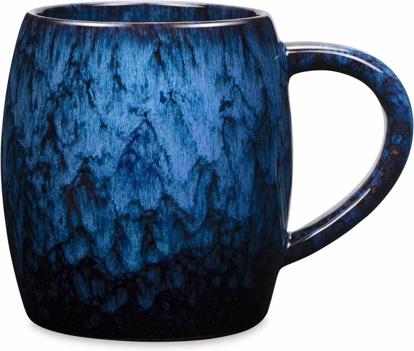 SECELES RLMUG06DB2 – ceramiczny kubek ręcznie szkliwiony 600 ml, ciemnoniebieski