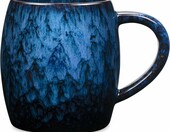 SECELES RLMUG06DB2 – ceramiczny kubek ręcznie szkliwiony 600 ml, ciemnoniebieski – zdjęcie 1