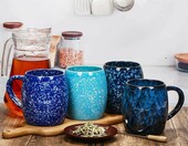 SECELES RLMUG06DB2 – ceramiczny kubek ręcznie szkliwiony 600 ml, ciemnoniebieski – zdjęcie 5