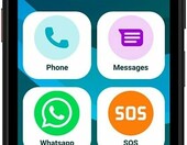 SPC Zeus 2 64 GB z etui i stacją ładującą – smartfon dla seniorów, czarny – zdjęcie 2