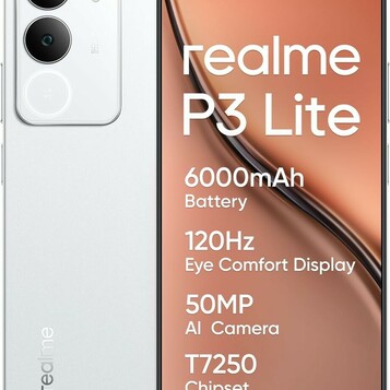 realme P3 Lite 8/256 GB – smartfon 6,67 cala 120 Hz, bateria 6000 mAh, biały