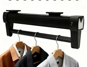 Bofanze wysuwany wieszak do szafy 30 cm – komandorka z aluminium, czarna – zdjęcie 1