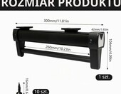 Bofanze wysuwany wieszak do szafy 30 cm – komandorka z aluminium, czarna – zdjęcie 2