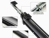 Bofanze wysuwany wieszak do szafy 30 cm – komandorka z aluminium, czarna – zdjęcie 3