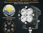RIGIDON zestaw 2 lamp roboczych LED do traktora, 6000 K, IP67 – zdjęcie 4