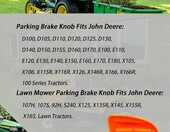 XTPTFABS GX23146 – gałka hamulca postojowego do traktorków John Deere – zdjęcie 2