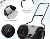 COSTWAY SF6345DE – rozsiewacz kompostu i nawozów 75 l, metalowy, czarny – zdjęcie 5
