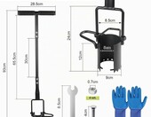 EXLECO 17801 – sadzarka do cebulek kwiatowych z długim uchwytem 94 cm i rękawicą – zdjęcie 3