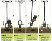 EXLECO 17801 – sadzarka do cebulek kwiatowych z długim uchwytem 94 cm i rękawicą – zdjęcie 5