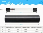SWAWIS Sterylizator UV 13 W do akwarium – zanurzalna lampa UV z osłoną i przyssawką – zdjęcie 2
