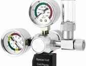 QWORK reduktor CO2 do akwarium z dwoma manometrami i licznikiem bąbelków, W21.8, 12 V – zdjęcie 1