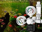 QWORK reduktor CO2 do akwarium z dwoma manometrami i licznikiem bąbelków, W21.8, 12 V – zdjęcie 2