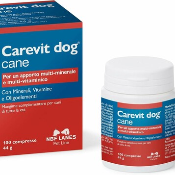 NBF Lanes Carevit Dog – witaminy i minerały dla psów, 100 tabletek