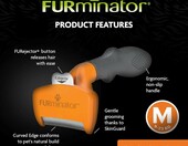 FURminator deShedding M – szczotka do wyczesywania podszerstka psów krótkowłosych – zdjęcie 3