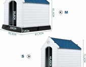 Costway PS7065 – plastikowa buda dla psa z podwyższoną podłogą, 70 x 65 cm – zdjęcie 3