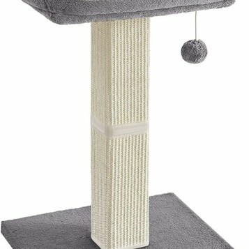 FEANDREA PCA022W01 – drapak dla kota z pluszową platformą, 71 cm, jasnoszary