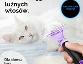 Pretty Paw – szczotka 2 w 1 do podszerstka dla kota, fioletowa – zdjęcie 5