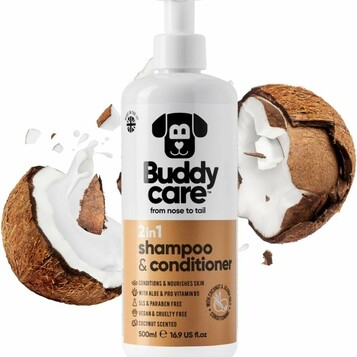 Buddycare szampon i odżywka 2 w 1 dla psów 500 ml – z aloesem i prowitaminą B5