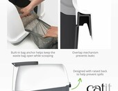 Catit 50702 – zakryta kuweta dla kota z filtrem węglowym i klapką, szara – zdjęcie 5
