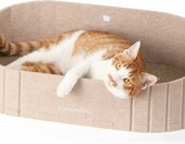 FUKUMARU ST06 – drapak i legowisko dla kota w kształcie sofy, 61 cm, camelowy – zdjęcie 1