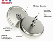 Magnetpro MMP-8 – 6 magnesów neodymowych garnkowych 28 x 5 mm, udźwig 25 kg – zdjęcie 2