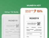 Munbyn rolki termiczne 57 x 35 mm – 50 rolek papieru do kas i terminali – zdjęcie 3