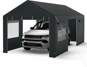 COSTWAY ZB34096DE – namiot magazynowy i garażowy 586 x 305 cm, szary – zdjęcie 1