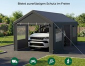 COSTWAY ZB34096DE – namiot magazynowy i garażowy 586 x 305 cm, szary – zdjęcie 2