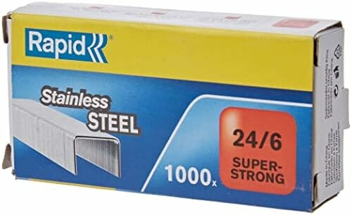 Rapid Super Strong 24/6 – zszywki biurowe, 1000 sztuk, stal nierdzewna