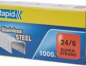 Rapid Super Strong 24/6 – zszywki biurowe, 1000 sztuk, stal nierdzewna – zdjęcie 1