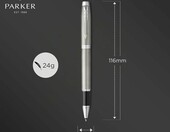 Parker IM Stainless Steel CT – pióro kulkowe ze stali nierdzewnej, srebrne – zdjęcie 3
