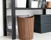 Kazai. Börje – drewniany kosz na śmieci do biura, 9 l, orzech włoski – zdjęcie 2
