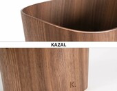 Kazai. Börje – drewniany kosz na śmieci do biura, 9 l, orzech włoski – zdjęcie 4
