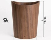 Kazai. Börje – drewniany kosz na śmieci do biura, 9 l, orzech włoski – zdjęcie 5