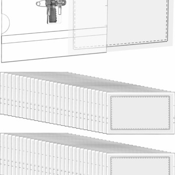 Identyfikatory przezroczyste 90 x 56 mm QWORK (stan nowy)